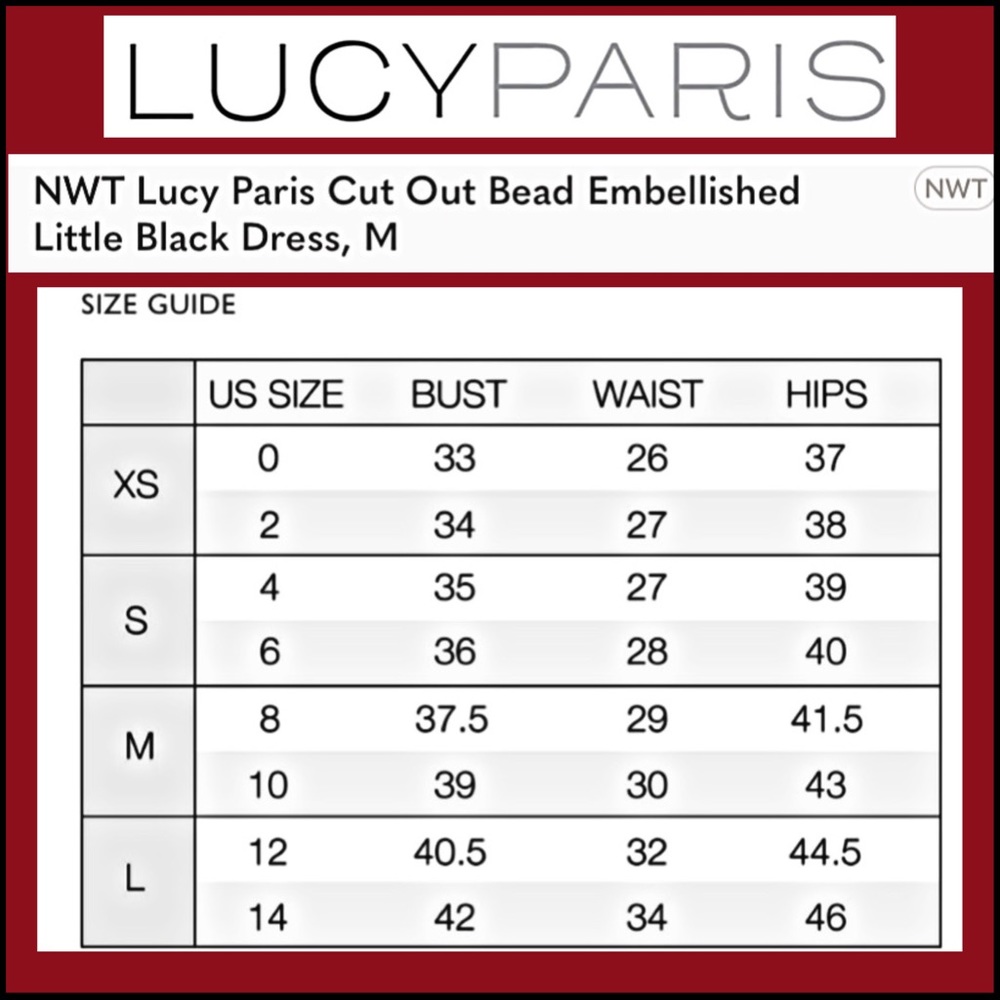 NWT LUCY PARIS BEAD EMBELLISHED LITTLE BLACK DRESS Sz SMALL - Picture 9 of 12
